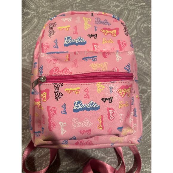 NWT Accessory Innovations Pink Barbie Logo Mini Backpack - Picture 2 of 4